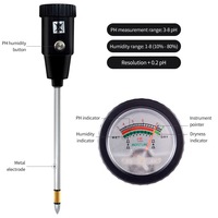 Instrumento de Detección de Suelo de Alta Calidad, Apto para Cultivo de Plantas en Tierras de Cultivo, Plantación de Huertos, Humedad, Acidez y pH