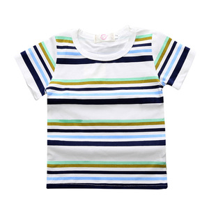 Ropa Infantil al por Mayor, Camisetas de Verano para Niños con Estampado, Camisetas para Niños con Rayas - Product Image 1