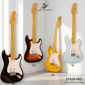 Chitarra Elettrica OEM Cinese di Alta Qualità, H-S-S, Lucida, Professionale, con Top in Pioppo e Manico in Acero - Product Image 3