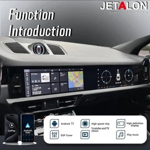 Autoradio Android 15 avec navigation GPS pour Porsche Cayenne 2018-2023, double écran, lecteur multimédia vidéo, Carplay, unité centrale - Product Image 2