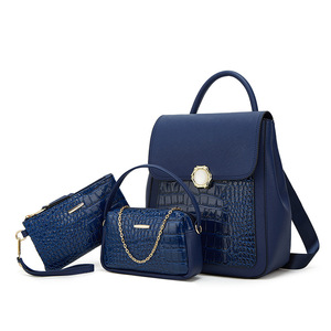 Nouveau sac à dos tendance pour femmes, style coréen, ensemble de trois pièces, vente en gros - Product Image 4