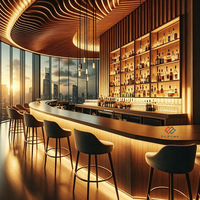 Meubles de bar de luxe sur mesure pour restaurant et lounge - Comptoir de bar de restaurant en marbre de qualité supérieure prêt à l'emploi