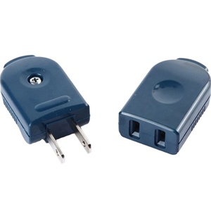 Màu Xanh CE Đồng Mỹ 2-Pin có thể tháo rời dây cắm 90 độ xoay chúng tôi kết nối điện nữ nam re-wirable ổ cắm loại - Product Image 1