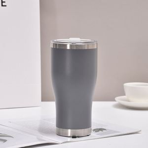 30oz Curved Tumbler <b>Double</b> <b>Wall</b> Vacuum Insulated Stainless Steel Mug with Lid Reusable Straw Perfect Gift - Product Image 2