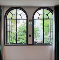 Modelos de Ventanas Francesas Modernas VOBO con Apertura Vertical, Puertas y Ventanas de Vidrio con Aleación de Aluminio, Aislamiento Térmico
