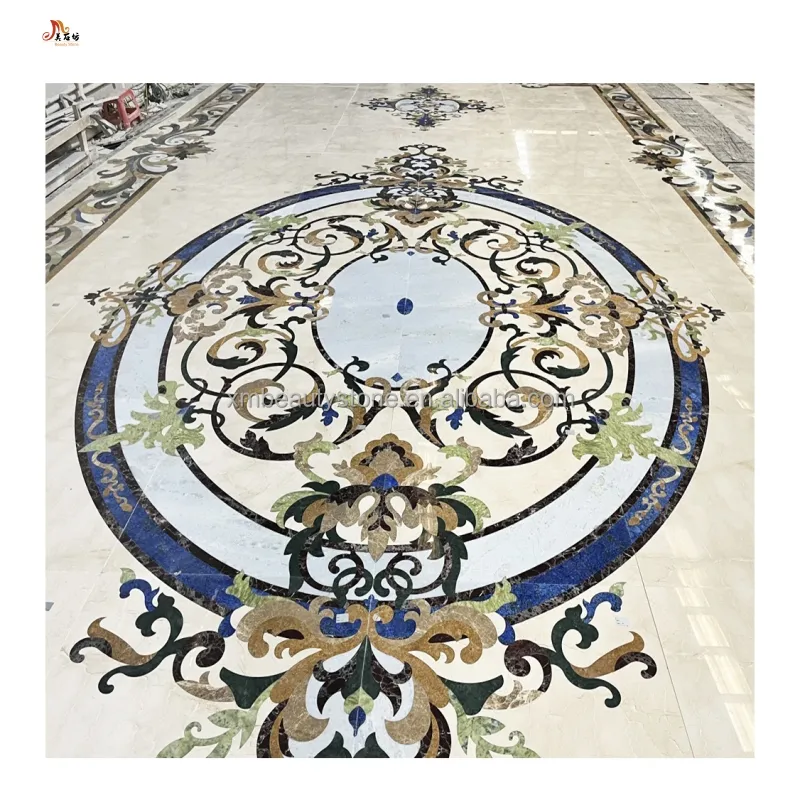 Natur marmor Wasserstrahl Medaillon für private Villa Boden Fabrik Dekoration Fliesen Inlay