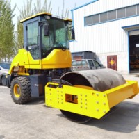 Compacteur de sol à tambour unique de grande capacité (3.5T, 4T, 5T, 6T, 8T, 10T) pour travaux routiers avec CVT - Excellent rapport qualité-prix