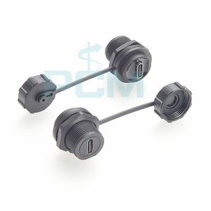 IP67 Panel Mount <strong>USB</strong> 3.1 Type C Pass-through Coupler Harsh Environment Waterproof <strong>USB</strong> 3.1 C/F to C/F Industrial Bulkhead Coupler - Product Image 5