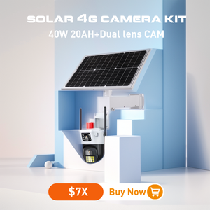 Toujours en vidéo aov énergie solaire 40W 20AH DC12V 222WH 4MP double objectif <span class=keywords><strong>4g</strong></span> <span class=keywords><strong>ou</strong></span> <span class=keywords><strong>wifi</strong></span> kit de caméra solaire 365 jours sans déconnexion - Product Image 5
