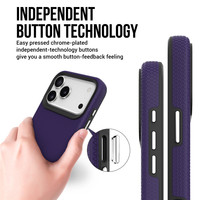 Bouton de placage 2 en 1 gros Triangle Texture PC souple TPU étui de protection pour téléphone portable pour iPhone 17 16 15 14 13 12 Pro Max