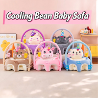 Fauteuil d'apprentissage pour bébé et tout-petit, en peluche douce, avec support, design vaisseau spatial, fonction nid et fonction canapé, jouet Playmate