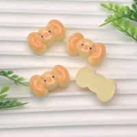 Breloques en résine Kawaii en forme de cochon de dessin animé avec nœud, animaux à dos plat, pour boucles d'oreilles, porte-clés, pendentifs, fabrication de bijoux et accessoires de bricolage