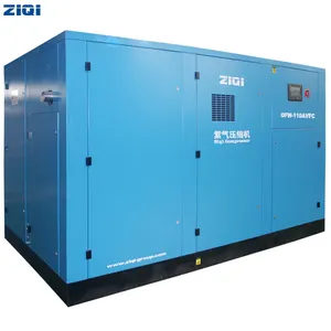 8bar 110kw hot selling oil free frequency start up single stage screw type air compressor with ISO certificate 150hp machine