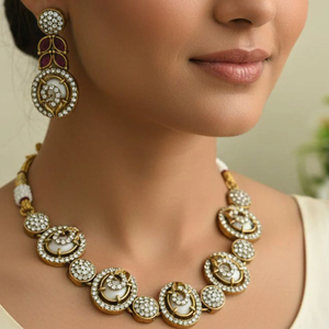 Jewel Emarket Classic Austrian Stone <b>Statement</b> <b>Necklace</b> Set -12731590WH - Product Image 3