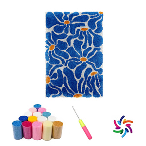 Kits de tapis en crochet <span class=keywords><strong>mandala</strong></span> personnalisés en gros, nouveaux kits de bricolage pour tapis avec outils pour adultes, décoration intérieure, tapis mural, cadeau - Product Image 1
