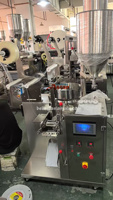 Machine d'emballage de thé entièrement automatique à grande vitesse pour sachets de thé, sachets triangulaires, sachets intérieurs et extérieurs, machine d'emballage à trois soudures latérales