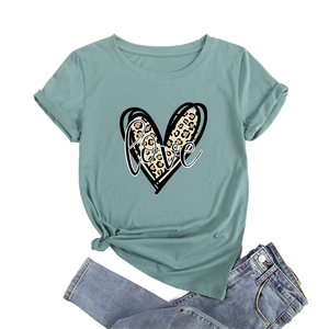 Camiseta de Mujer con Estampado, Corte Regular, Personalizada, de Algodón, Informal, con Diseño Gráfico - Product Image 1