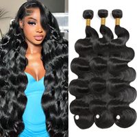 Extensiones de Cabello Humano Natural de 15 Pulgadas, Ondulado, Cabello Virgen Vietnamita, Tejido Rápido, Doble Trama, 100 g, Negro Natural