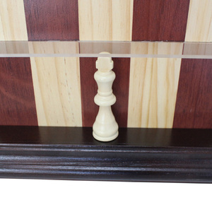 Tablero de <span class=keywords><strong>Ajedrez</strong></span> de pared de madera de 3 pies, piezas de <span class=keywords><strong>ajedrez</strong></span> rectas incluidas en marrón oscuro, blanco, decoración de pared Vertical, juego de <span class=keywords><strong>ajedrez</strong></span> montado - Product Image 2