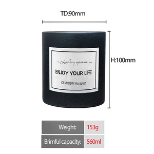 FENGJUN Barattoli Portacandele Vuoti in <span class=keywords><strong>Vetro</strong></span> di Lusso a Cilindro da 16 oz Soffiati a Bocca con Parete Sottilissima e Coperchi in Legno - Product Image 6