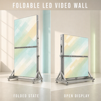Écran LED transparent P3.91 pliable, mur vidéo 4K HDR10 avec luminosité de 1200 cd et garantie de 2 ans pour affichage en vitrine