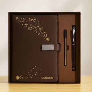 Set de Regalo Corporativo VIP 2026, Agenda de Cuero PU de Lujo con Cubierta Dorada, Bolígrafo con Logotipo Personalizado y Caja de Regalo - Product Image 5