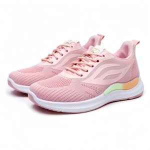 Nouvelles chaussures de sport légères et respirantes pour femmes 2026, chaussures de course en tissu Fly Woven, chaussures blanches pour femmes à semelle souple antidérapante - Product Image 5