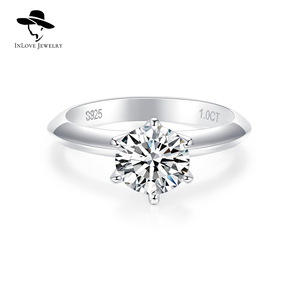Mode S925 argent Sterling 18k plaqué or ange baiser D 1Ct Moissanite bague femmes fiançailles diamant pour cadeau de saint valentin - Product Image 4
