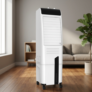 Made in India Hot Selling 30L Tower Air <b>Cooler</b> with 28 ft Airflow Coverage Honeycomb Pads 7% EER Compact Energy Efficient - Product Image 1