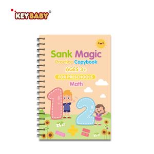 KEYBABY-Cuaderno de caligrafía con ranura mágica reutilizable, cuaderno de escritura a mano en inglés para preescolar, papel con logotipo personalizado - Product Image 3