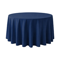 Habibee Lot de 6 nappes blanches minimalistes en polyester de 70 pouces, adaptées aux tables de 30 à 54 pouces, résistantes aux taches et aux plis, lavables