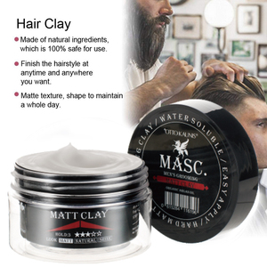 Wholesale Man Hair <b>Styling</b> Products Matte Hair Clay Wax Private Label Hair Hold Wax China with logo - Product Image 3