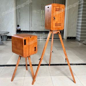 Cabine photo en bois rétro <span class=keywords><strong>double</strong></span> face avec le même support d'imprimante Cabine photo <span class=keywords><strong>IPad</strong></span> avec miroir reflex numérique - Product Image 4