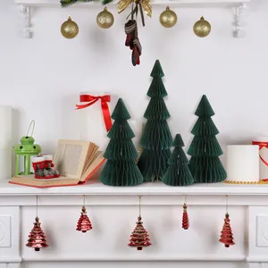 Venta al por mayor papel de cartón 3D decoración de Navidad adornos festivos ecológicos para casa de vacaciones tienda y escaparates
