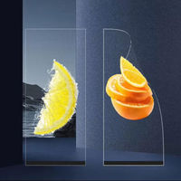 Écran LED transparent souple RGX pour centre commercial, haute luminosité, affichage publicitaire sur fenêtre, écran LED cristal RGB, écran LED en feuille