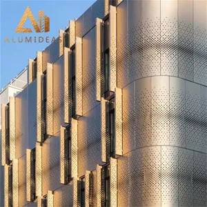 Alumideas buatan pabrik bentuk khusus berbagai pola 1100 seri pelapis dinding eksterior logam