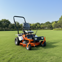 Tondeuse autoportée professionnelle à rayon de braquage zéro avec éjection latérale, moteur essence 4 temps, pour entreprises de terrassement