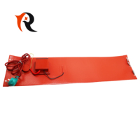 Chauffe-tambour flexible en caoutchouc silicone électrique industriel personnalisé avec thermocouple