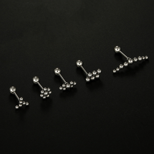 YW-<span class=keywords><strong>pendiente</strong></span> <span class=keywords><strong>de</strong></span> Piercing para el labio, Piercing para el trago, hélice, Rook, dorado, recto, <span class=keywords><strong>de</strong></span> acero inoxidable, 6mm - Product Image 3