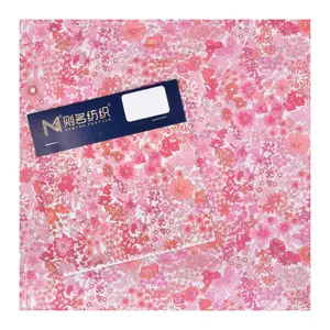 Tessuto tessuto tessuto colore Muti piccolo fiore floreale rosa digitale stampato Liberty tessuto di cotone per abbigliamento cucito