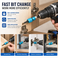 Porte-embouts magnétique hexagonal en acier inoxydable 1/4 po pour perceuse, à changement rapide, pour tournevis électrique, qualité DIY