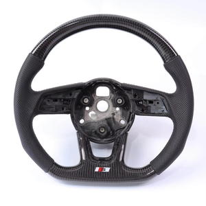 Compatible avec les modèles Audi A3, A4, A5, S4, S5, Q2 avec volant sport à fond plat en fibre de <span class=keywords><strong>carbone</strong></span> - Product Image 1