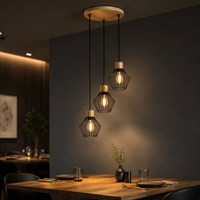 Lampe suspendue en fer nordique, lustre en bois, éclairage design minimaliste en bois, mini-luminaire suspendu élégant