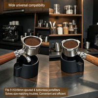 Base de tasseur à café en silicone antidérapante, support de porte-filtre, station de pressage pour expresso, pour accessoires de barista 51mm 53mm 58mm