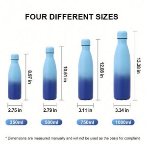 Design 500ML 750ML 1000ML Vacuum Insulated Travel Water Bottle Leak-Proof Double Walled Cola Shape Stainless Steel Water Bottle - Product Image 3