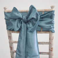 En gros, Nœud de chaise en taffetas, Ruban de décoration pour dossier de chaise de mariage, Ruban de chaise effet satiné pour mariage, banquet, événement, fête