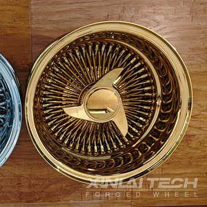 ล้อแม็กซ์ XINLAI แบบขัดเงาสีทอง ขอบลวดแบบเรเดียล ขนาด 20-26 นิ้ว 5x114.3 สำหรับรถคลาสสิกแบบคัสตอม - Product Image 4