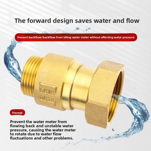 Van kiểm tra đồng hồ nước thủ công toàn bộ bằng đồng thau 1/2 inch DN15 ngăn chặn dòng chảy chống chảy ngược trước/sau chống nước gia dụng - Product Image 3