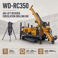 WD-RC350 Foreuse à circulation inversée sur chenilles pour forage de 350 m, 105-400 mm, pour l'exploration minière et les forages profonds