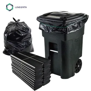 Hot Sale Eco Friendly Big Disposable Degradable Trash Bags Heavy Duty Rubbish Plastic Thicken Garbage Bag For Hotel